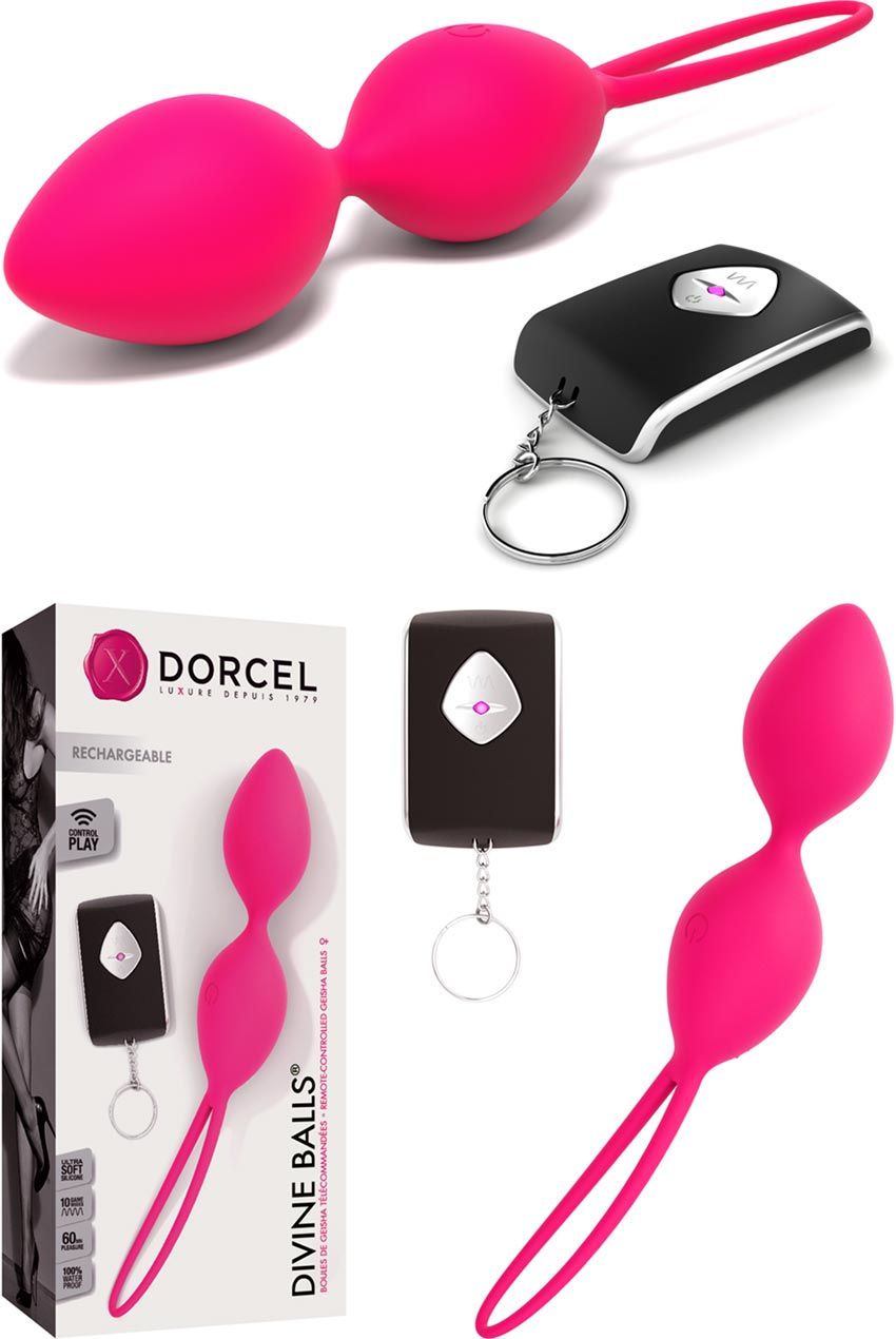 Boules de geisha vibrantes et télécommandées Marc Dorcel Divine Balls