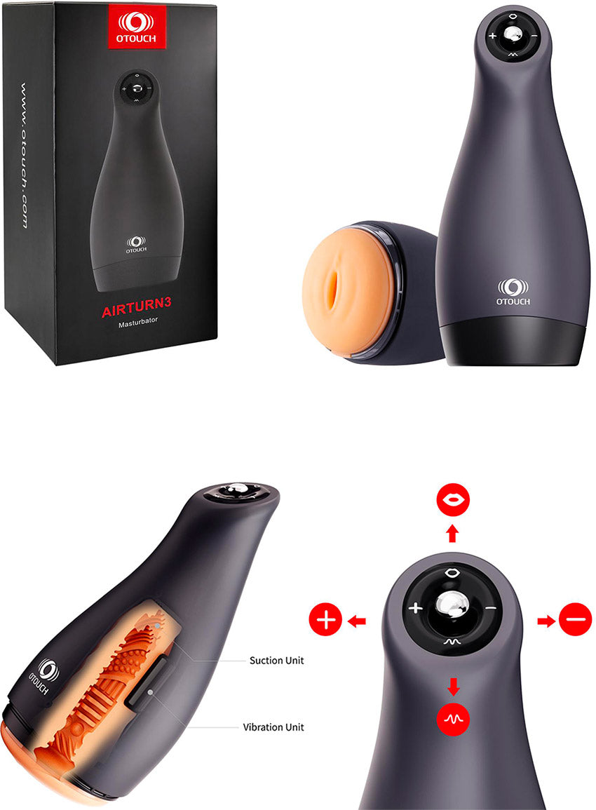 Masturbateur OTouch Airturn 3 (Succions + vibrations)