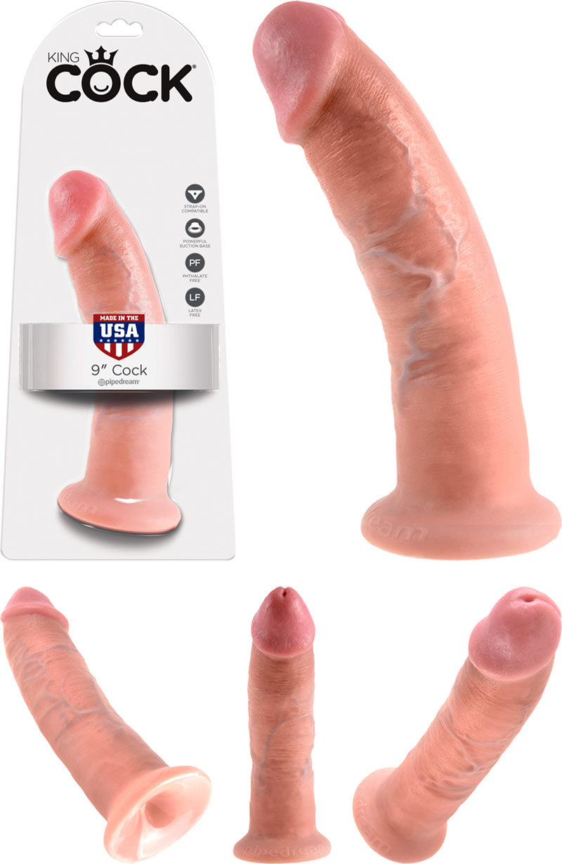 Dildo réaliste King Cock - 20 cm - Beige