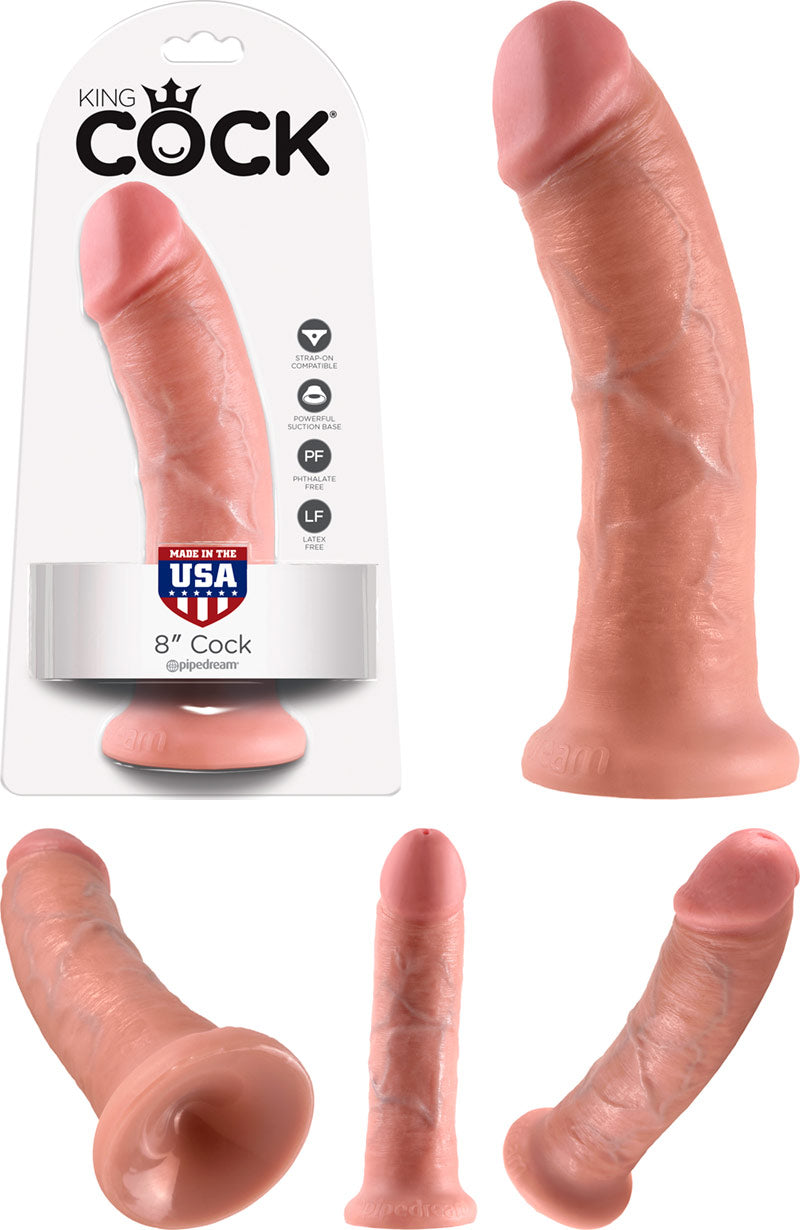 Dildo réaliste King Cock - 19 cm - Beige