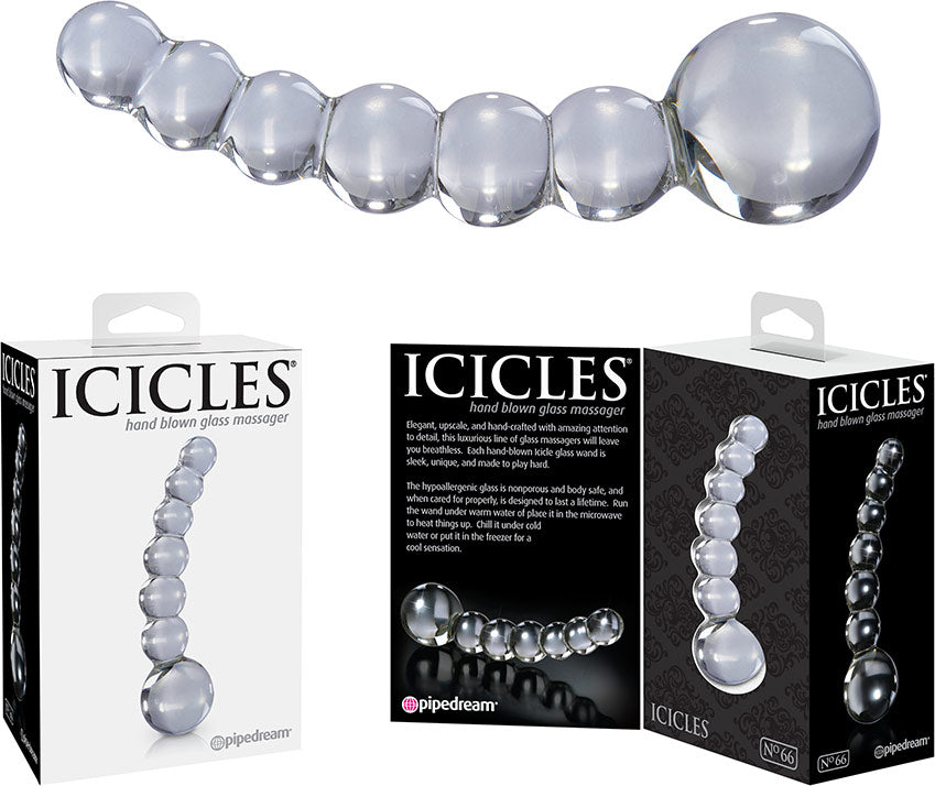 Dildo en verre Icicles No. 66 - Transparent