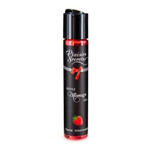 Huile de massage comestible Plaisirs Secrets - Fraise