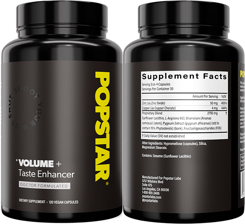 Amplificateur de sperme Popstar Volume + Taste (120 comprimés)