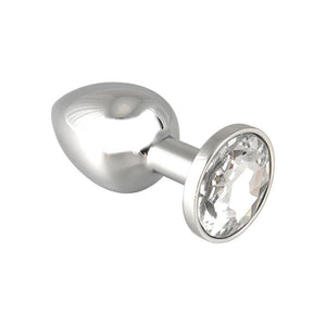 Plug anal en acier avec cristal - Transparent