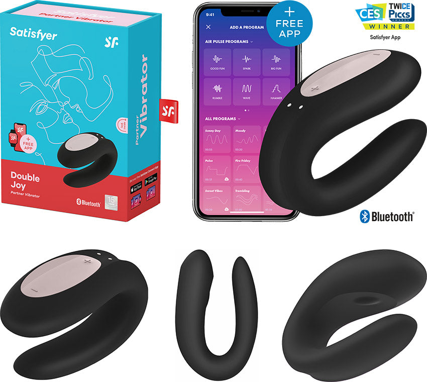 Stimulateur pour couple Satisfyer Double Joy - Noir