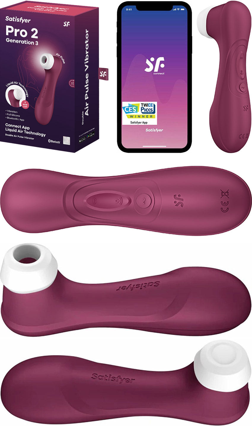 Satisfyer Pro 2 Generation 3 - Stimulateur clitoridien connecté - Bordeaux