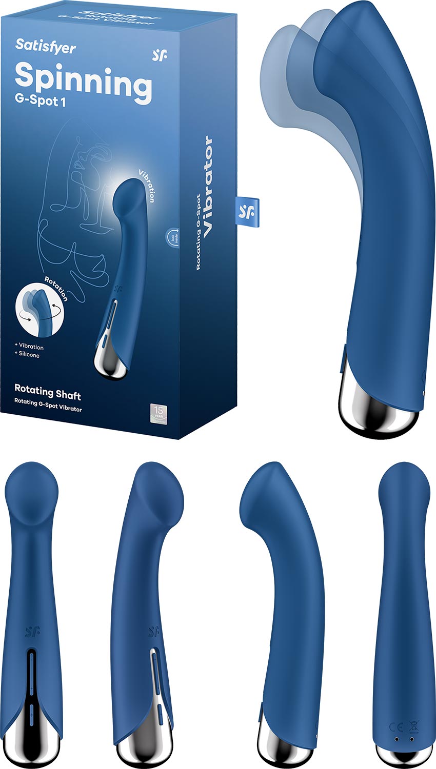 Vibromasseur point G rotatif Satisfyer Spinning G-Spot - Bleu