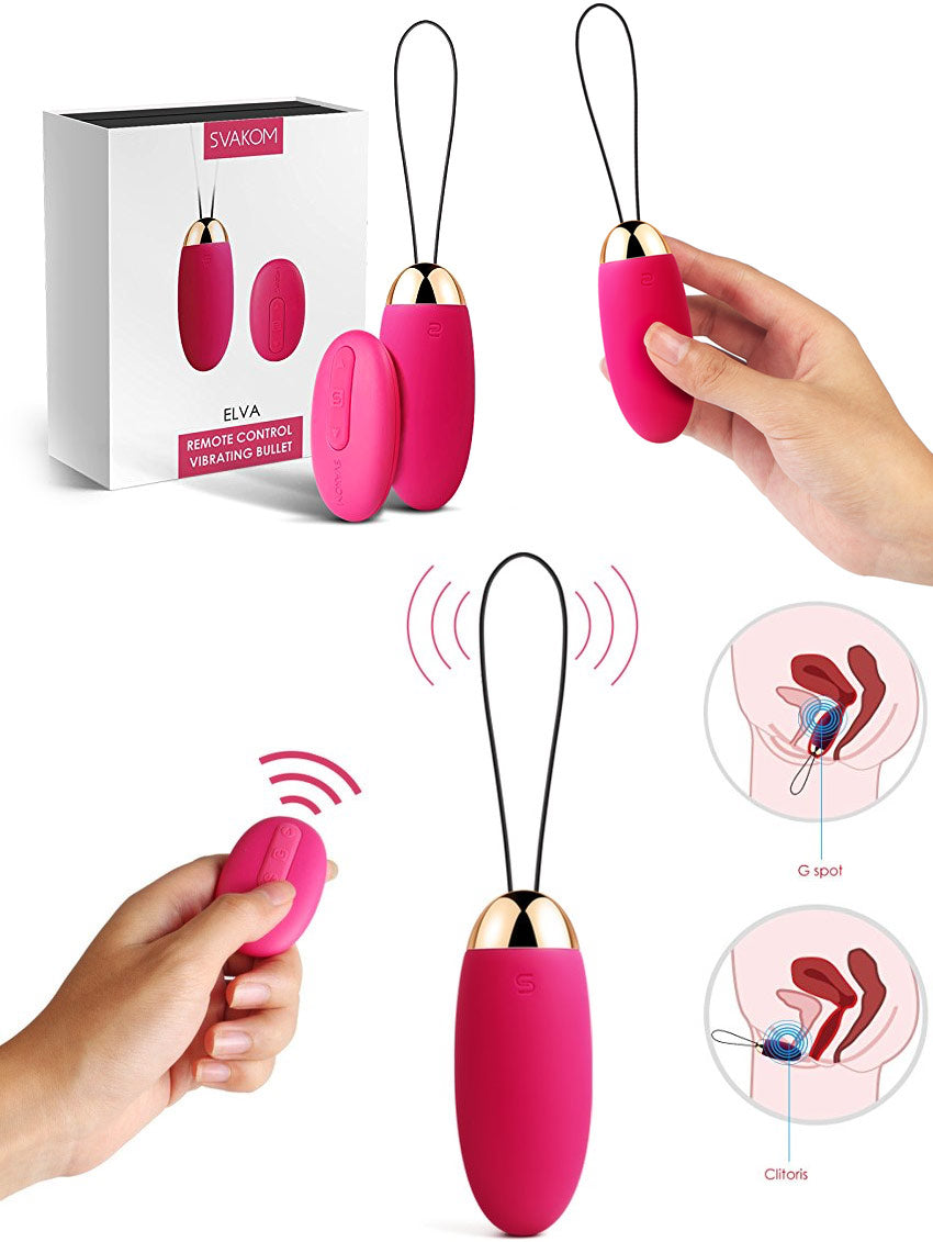 Oeuf vibrant télécommandé Svakom Elva - Rose