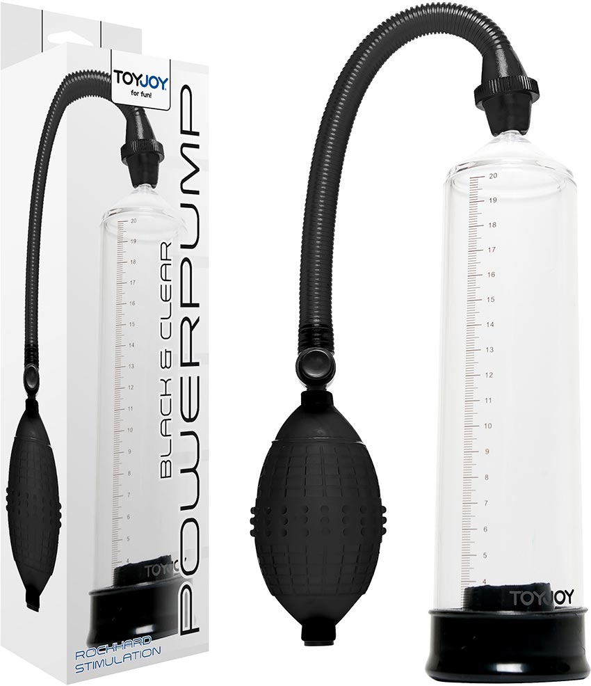 Pompe à pénis ToyJoy Black & Clear Power Pump - Noir