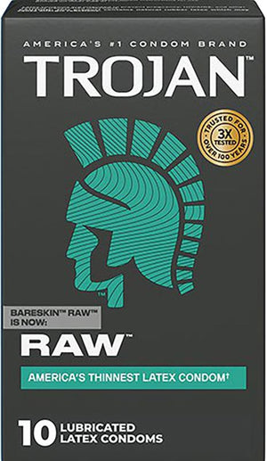 Préservatif ultra-fin Trojan Bareskin Raw (10 Préservatifs)