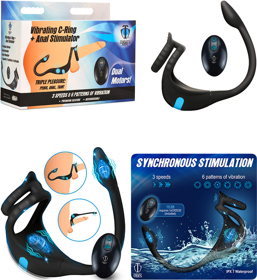 Anneau pénien & stimulateur anal Trinity Men