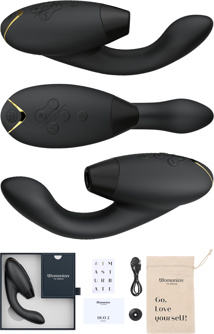 Womanizer DUO 2 (Stimulation clitoridienne et vaginale) - Noir