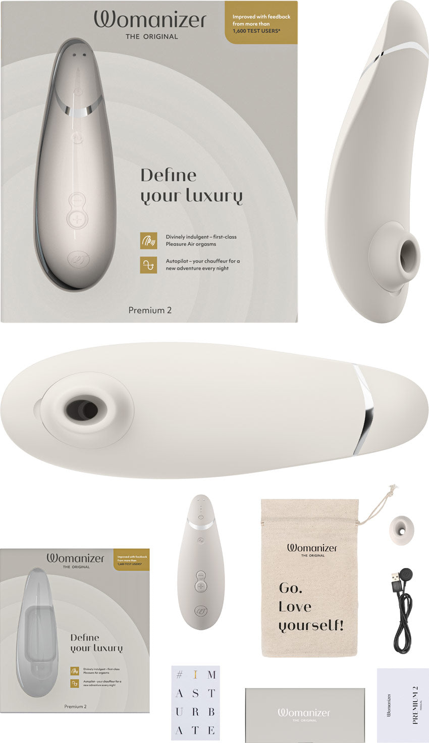 Womanizer Premium 2 - Stimulateur clitoridien - Gris