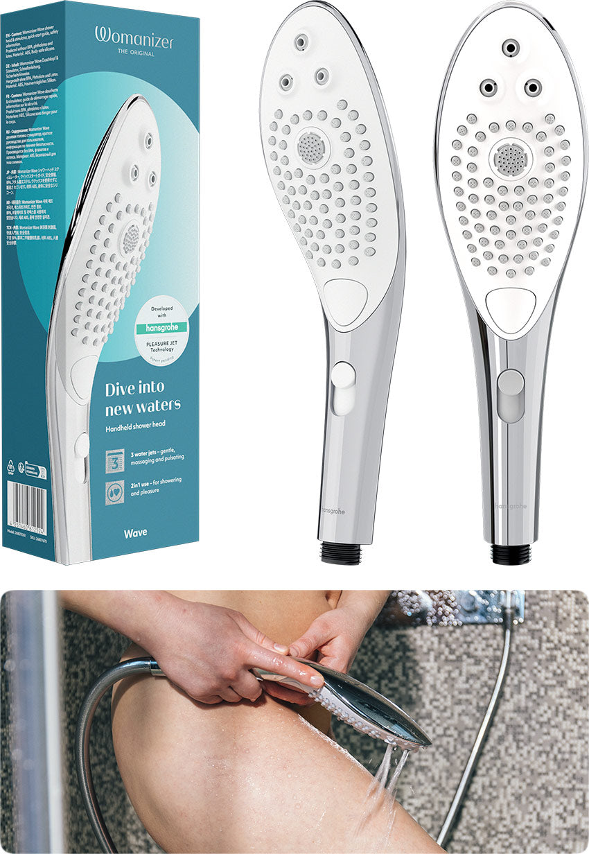 Pommeau de douche intime Womanizer Wave Chrome