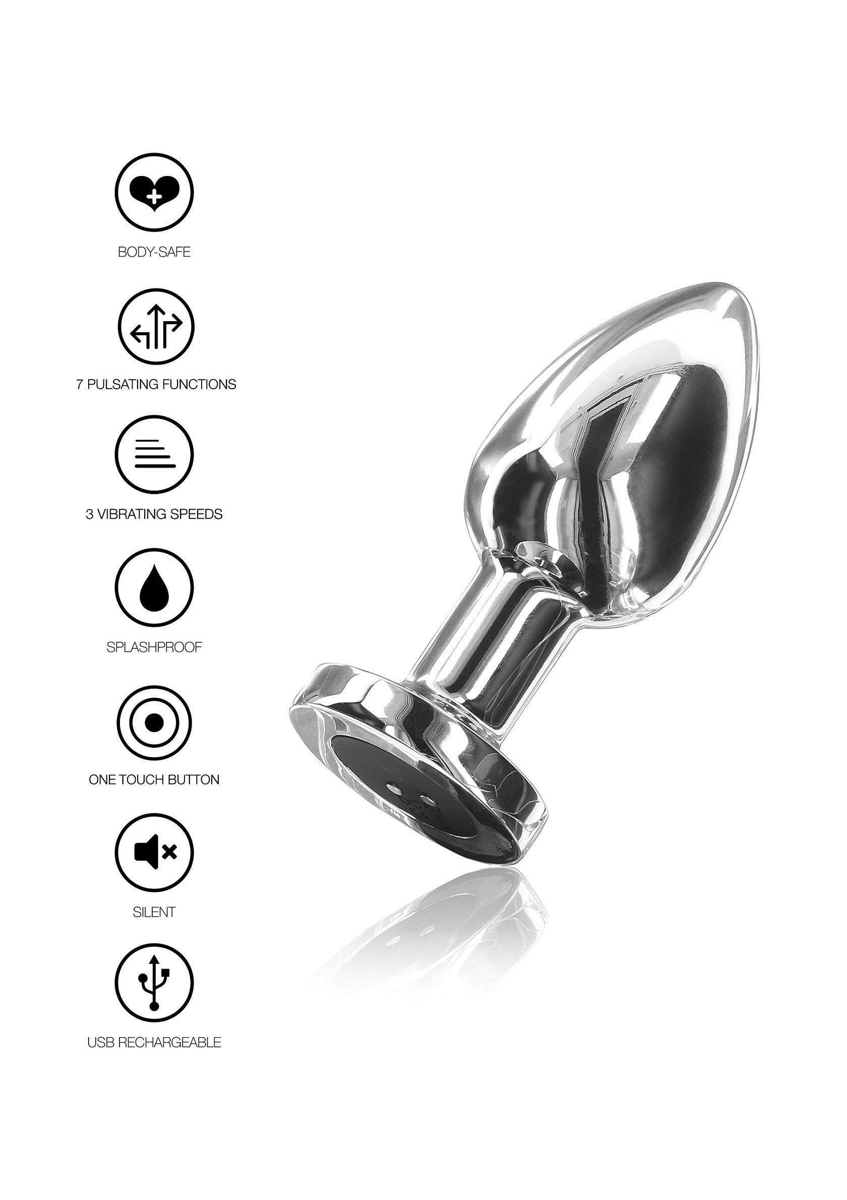 Jouet anal ToyJoy The Glider Vibrating Plug Large