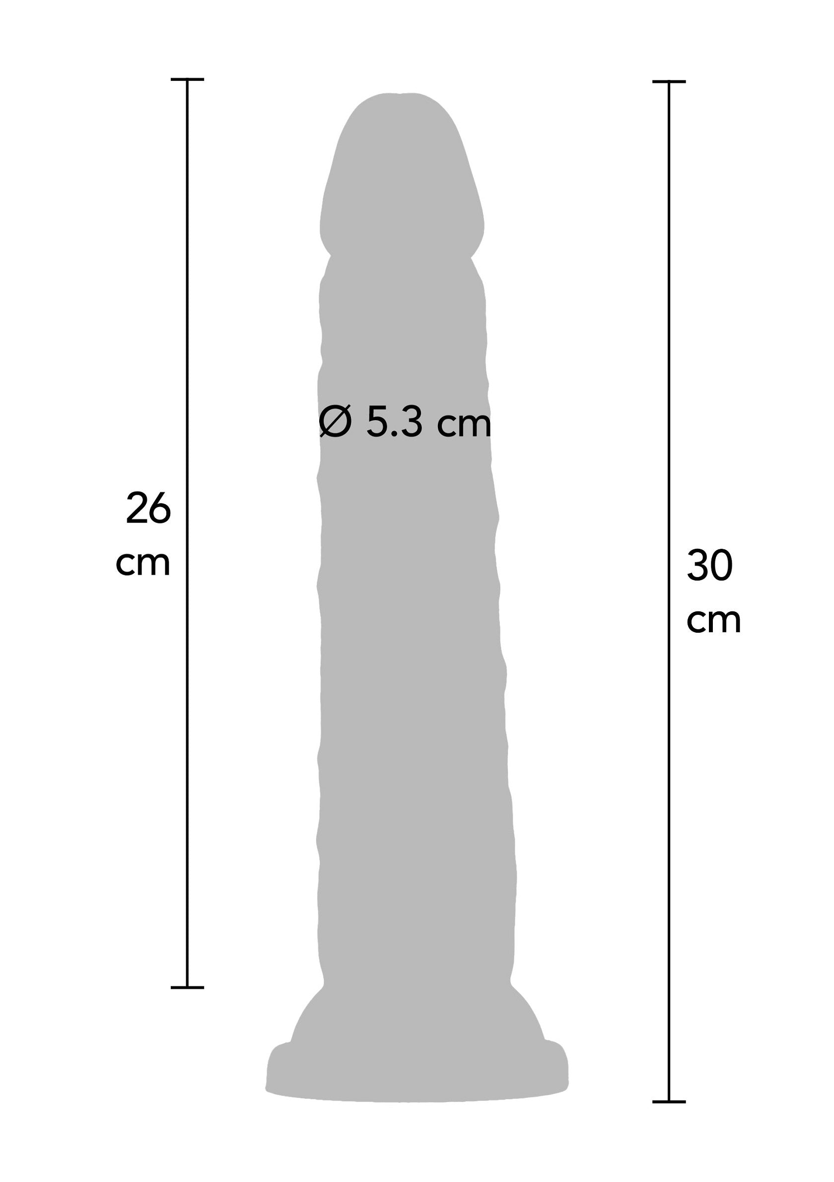 Dildo ToyJoy Deluxe Dual Density Dong TPE 30 cm