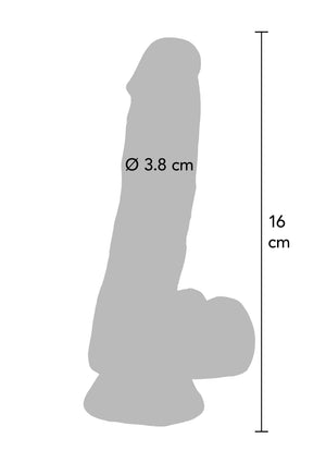 Dildo ToyJoy Clear Dildo TPE 16 cm