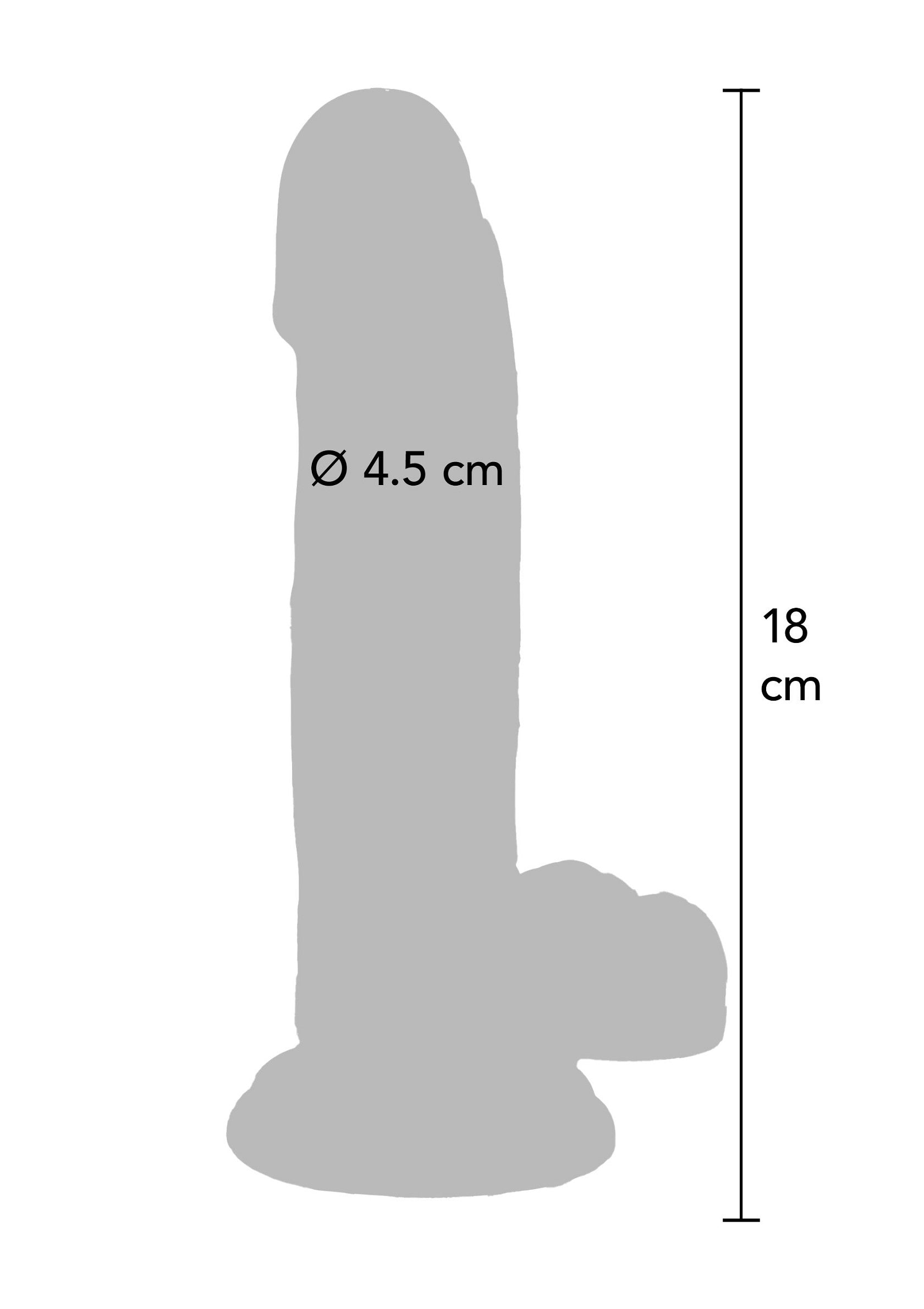 Dildo ToyJoy Clear Dildo TPE 18 cm