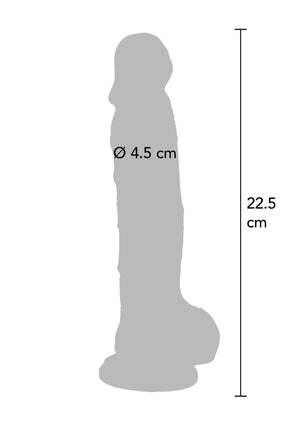 Dildo ToyJoy Clear Dildo TPE 22.5 cm