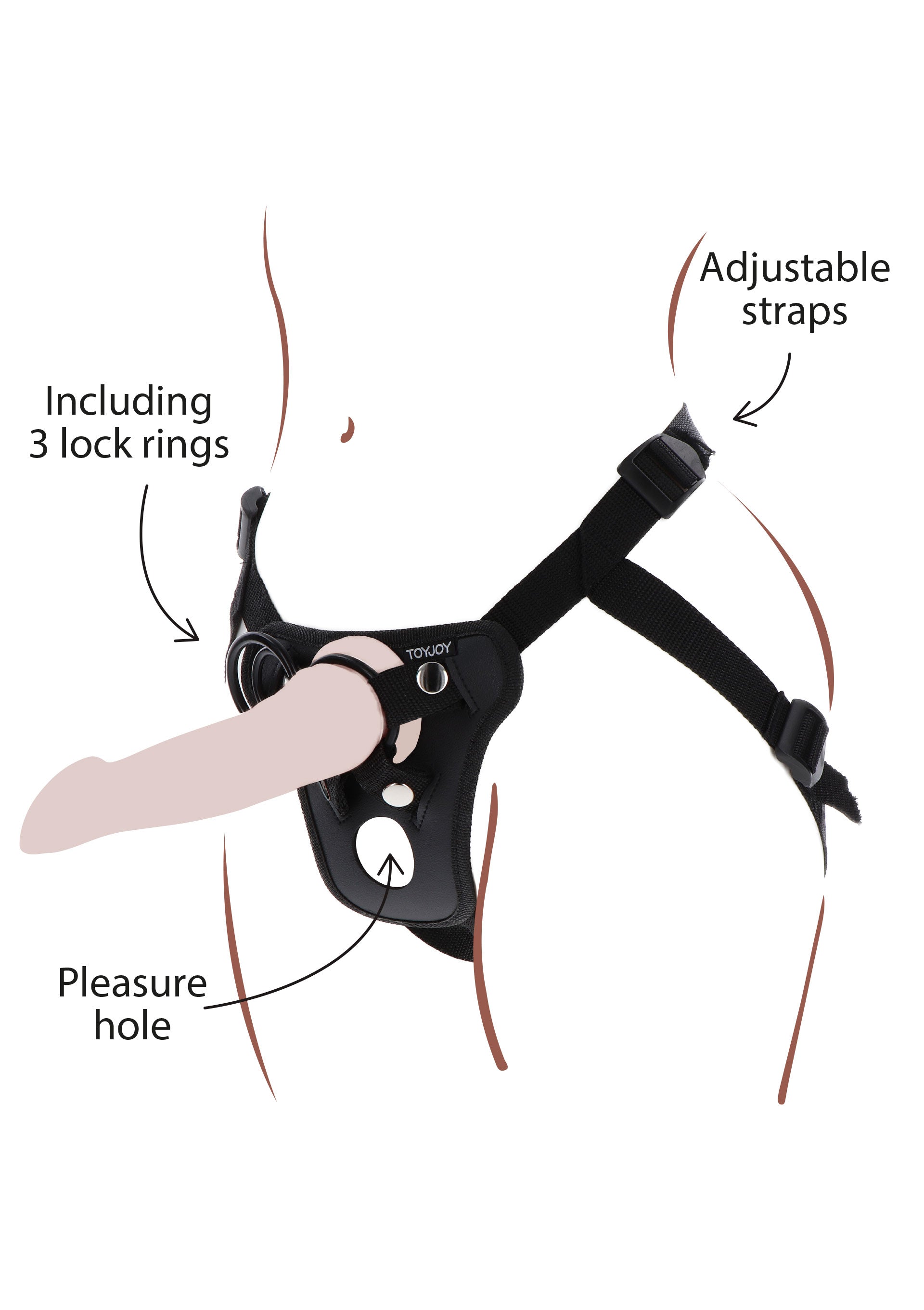 Gode-ceinture ToyJoy Strap-On Pleasure Hole Harness