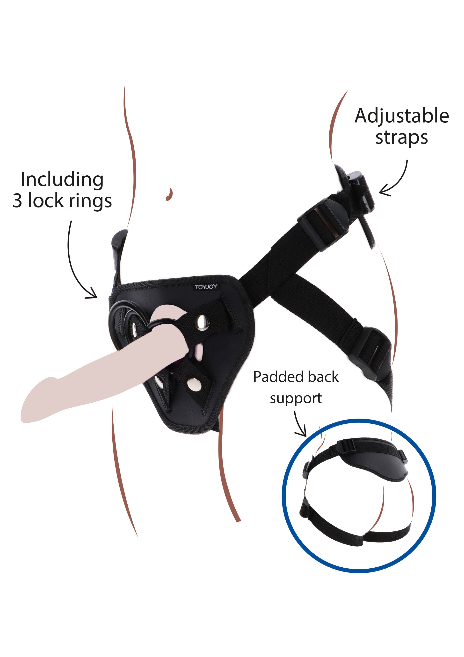 Gode-ceinture ToyJoy Strap-On Full Cover Harness