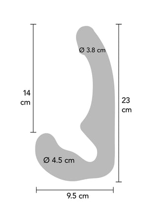 Gode-ceinture ToyJoy Strapless Strap-on Silicone 23 cm