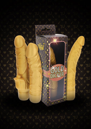 Dildo ToyJoy Gold Dicker Stim Vibrator 22 cm