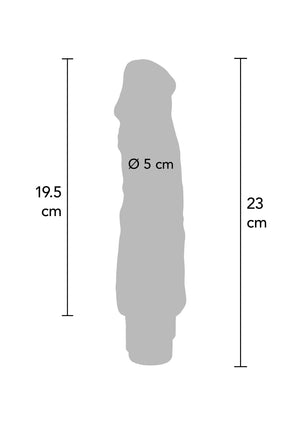 Dildo ToyJoy Dual Density Vibrator TPE 23 cm