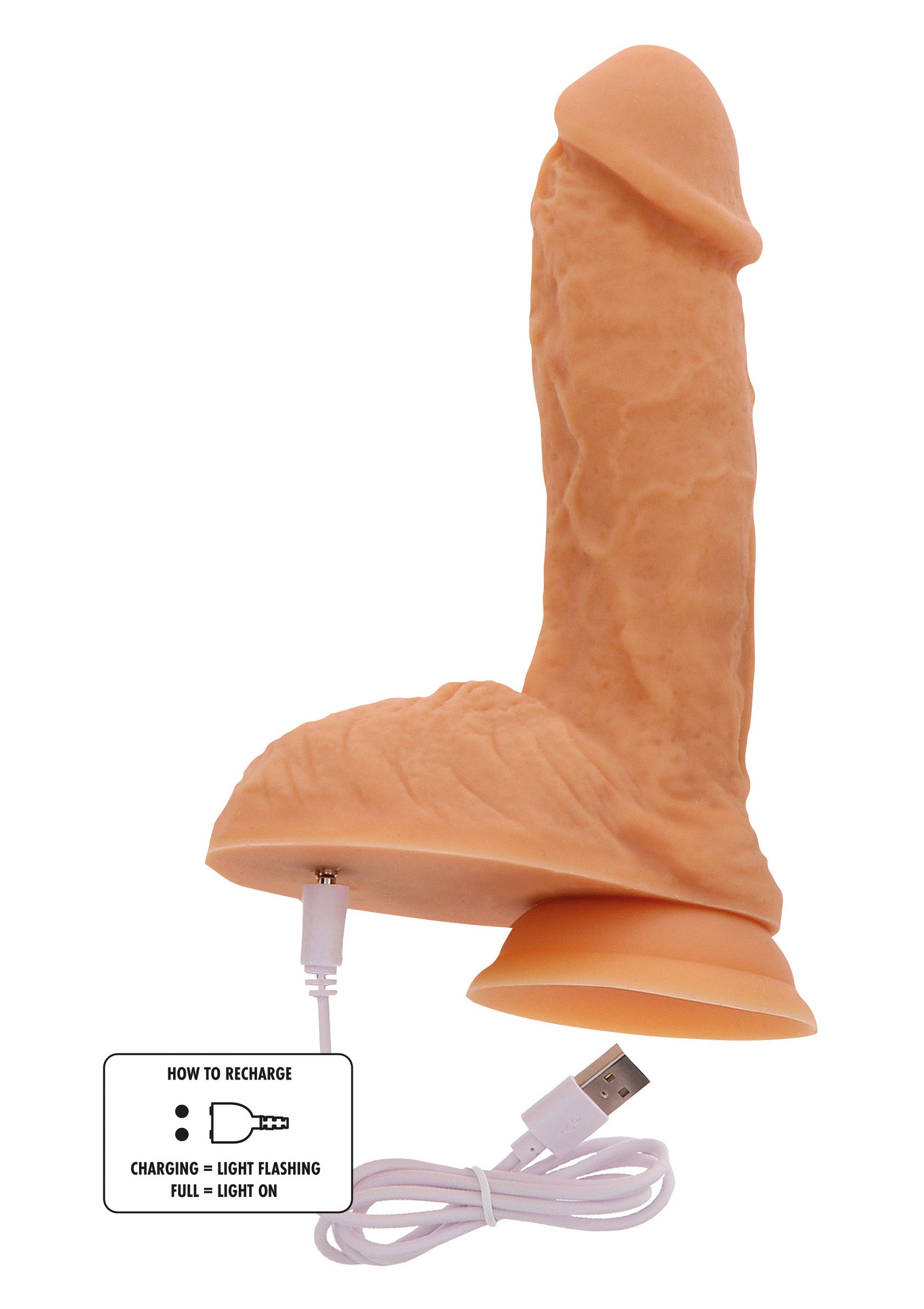 Dildo ToyJoy Naked Vibrating Dildo Silicone 17 cm