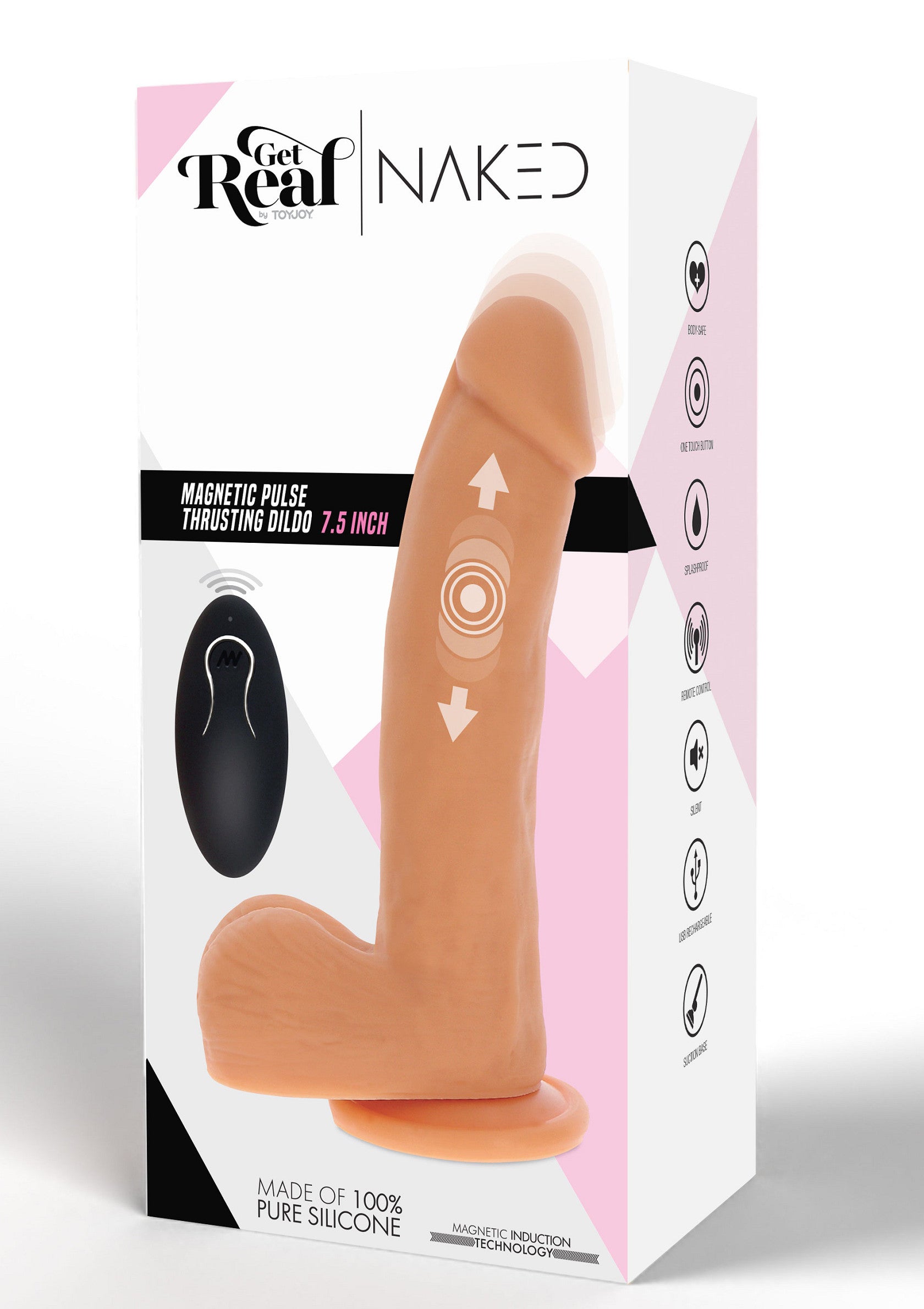 Dildo ToyJoy Naked Thrusting Dildo Silicone 19.5 cm