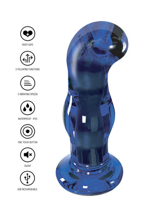 Jouet anal ToyJoy Gleaming Vibrating Glass Plug