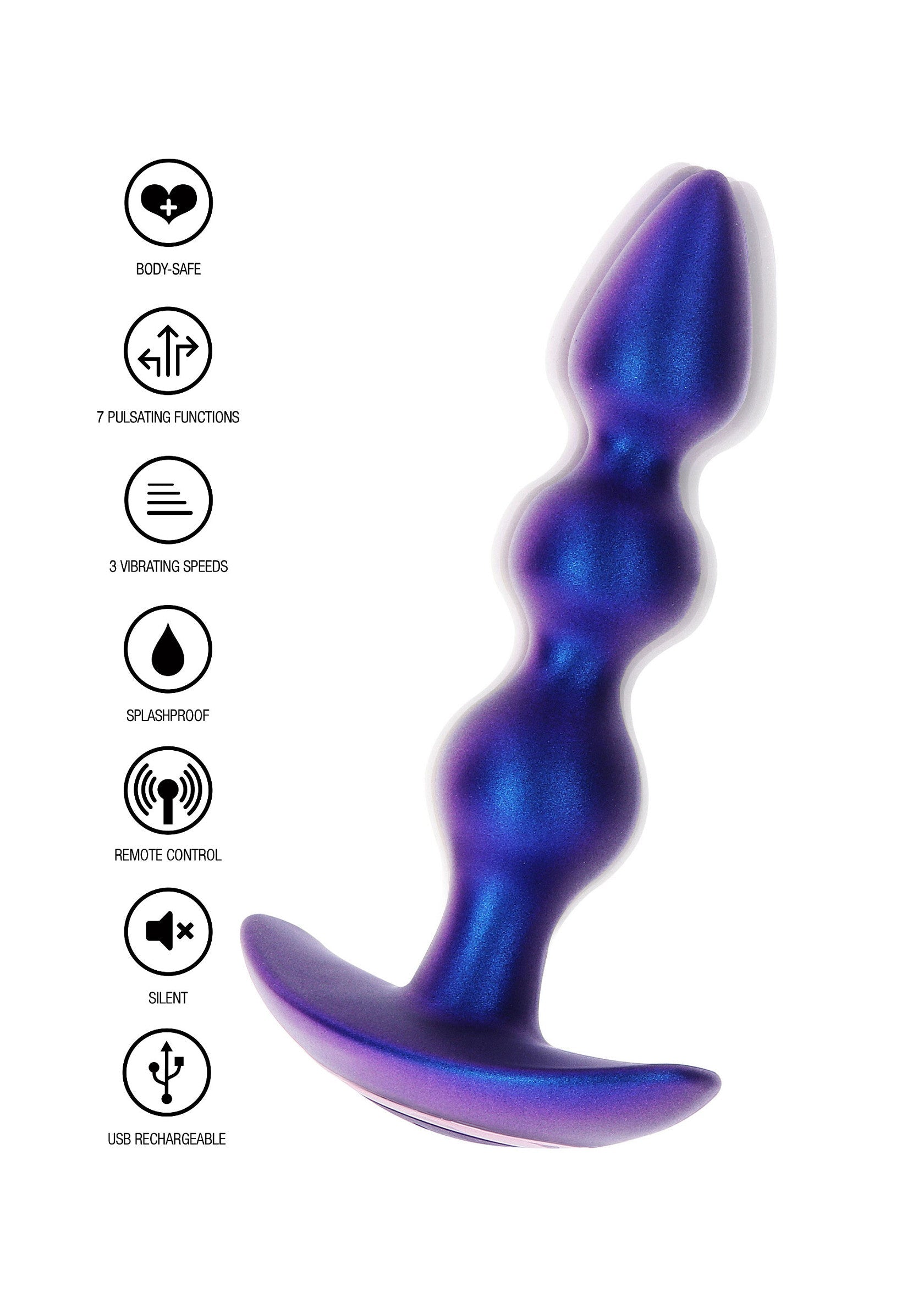 Jouet anal ToyJoy The Bold Beaded Vibrating Anal Plug