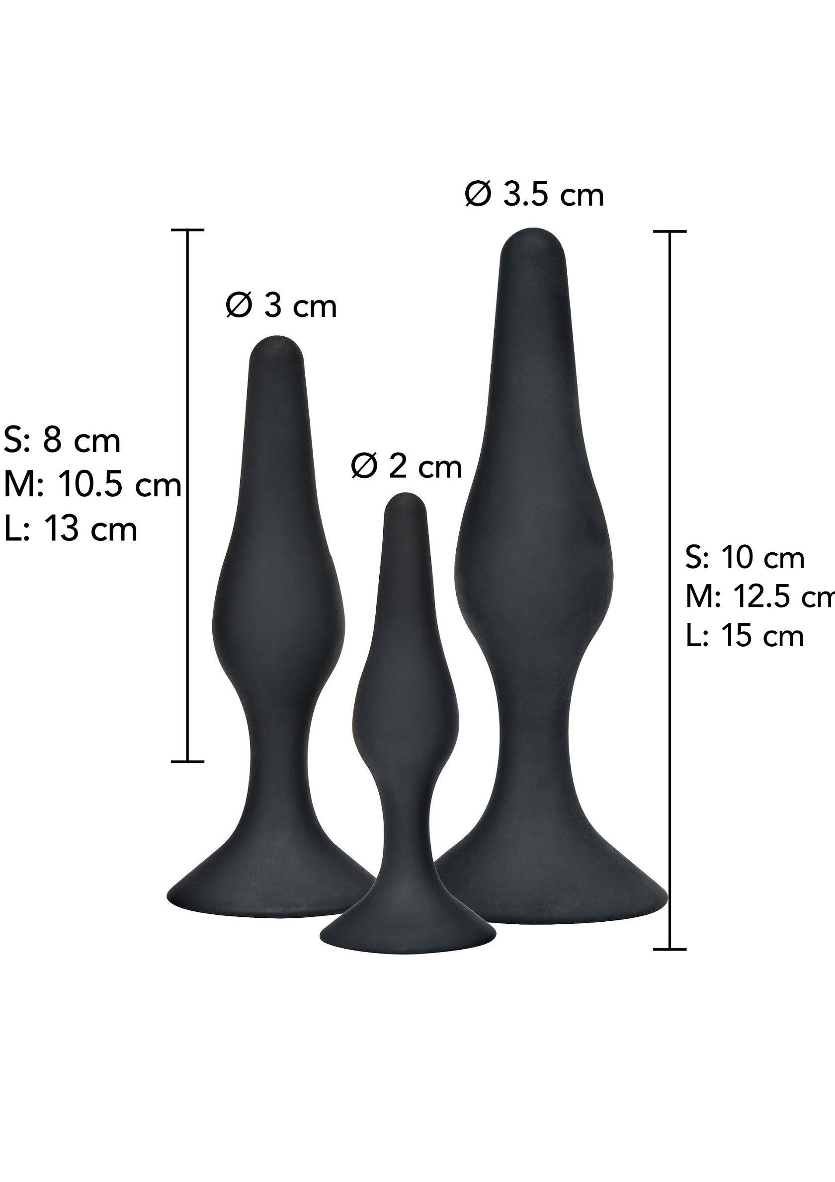 Jouet anal ToyJoy Curvy Companions Kit 3 pcs