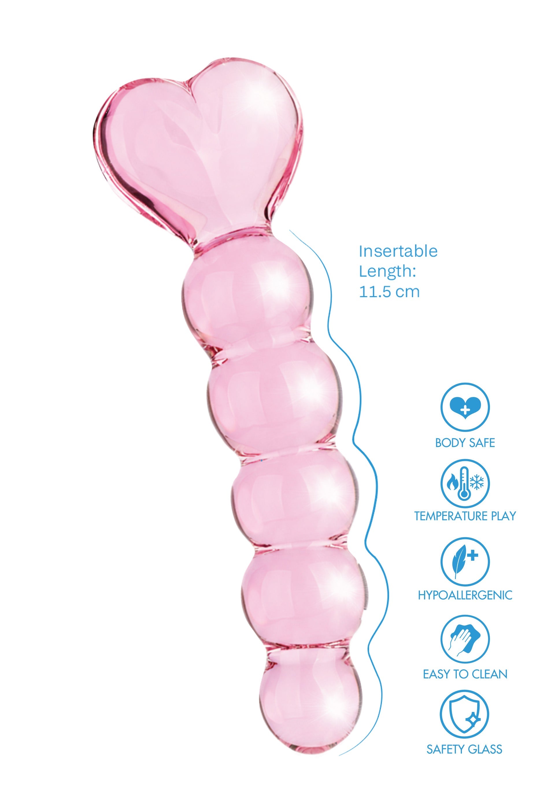 Jouet anal ToyJoy Crystal Heart Anal Dildo