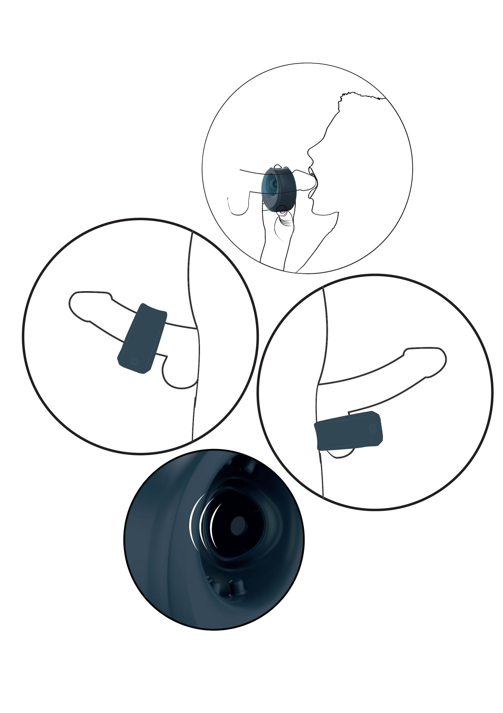 Performance masculine ToyJoy Zephyr Pulsating Stroker & C-Ring