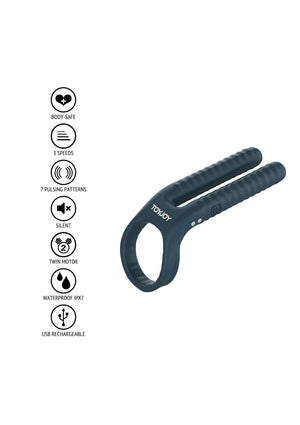 Performance masculine ToyJoy Fushion Vibrating Couple Ring