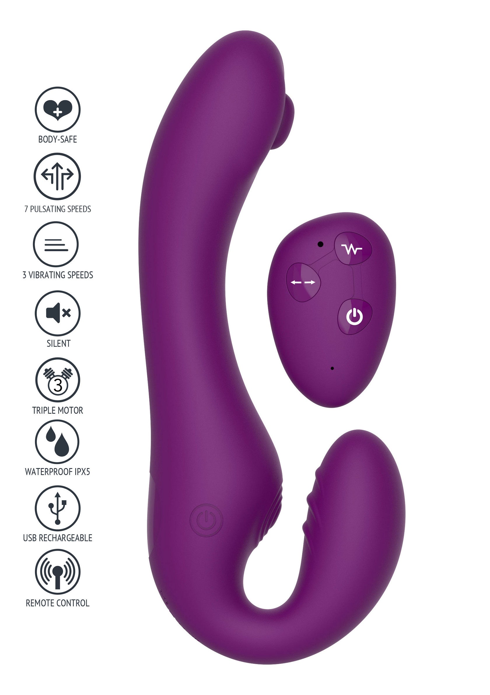 Gode-ceinture Xocoon Strapless Strap-On Pulse Vibrator
