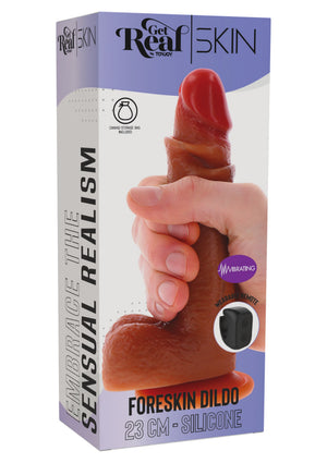 Dildo ToyJoy Foreskin Dildo Vibrating Silicone 23 cm