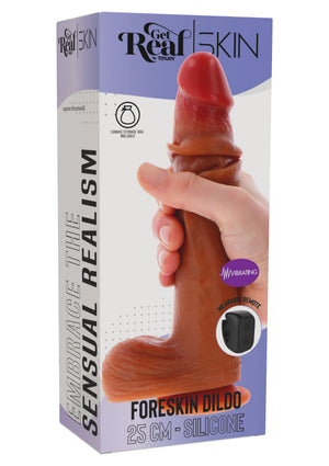 Dildo ToyJoy Foreskin Dildo Vibrating Silicone 25 cm