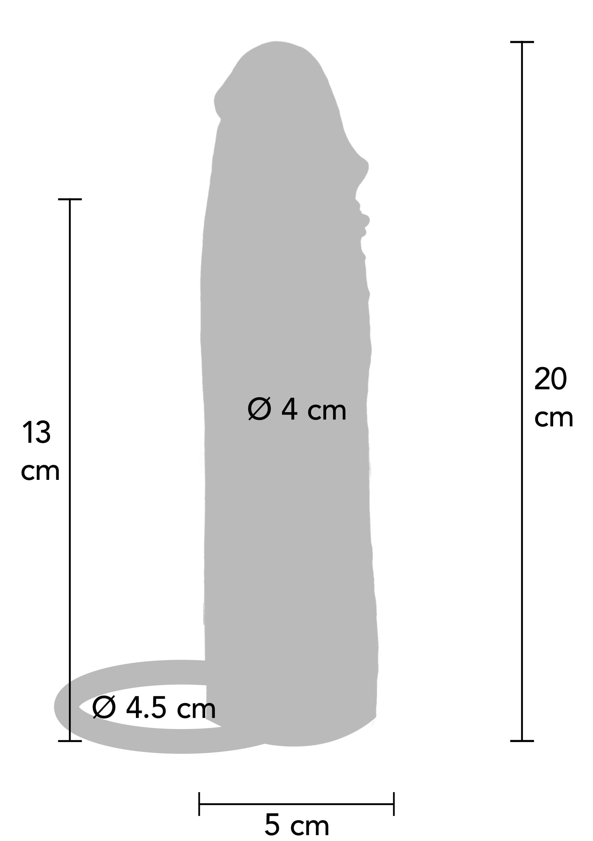 Performance masculine ToyJoy Hydrated Skin Penis Sleeve Silicone 20 cm