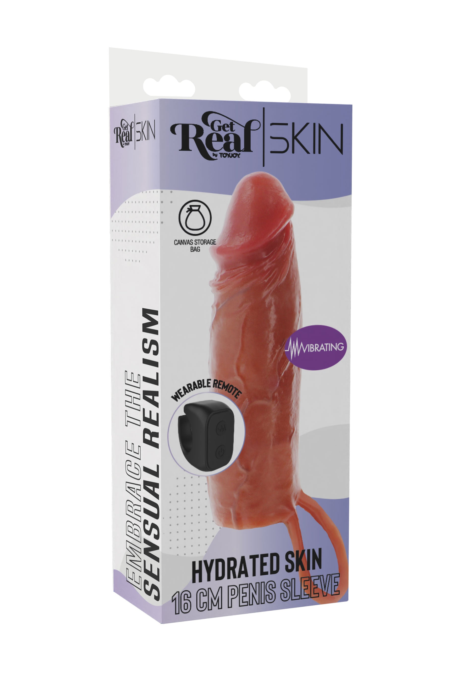 Performance masculine ToyJoy Hydrated Skin Penis Silicone Sleeve Vibrating 16 cm