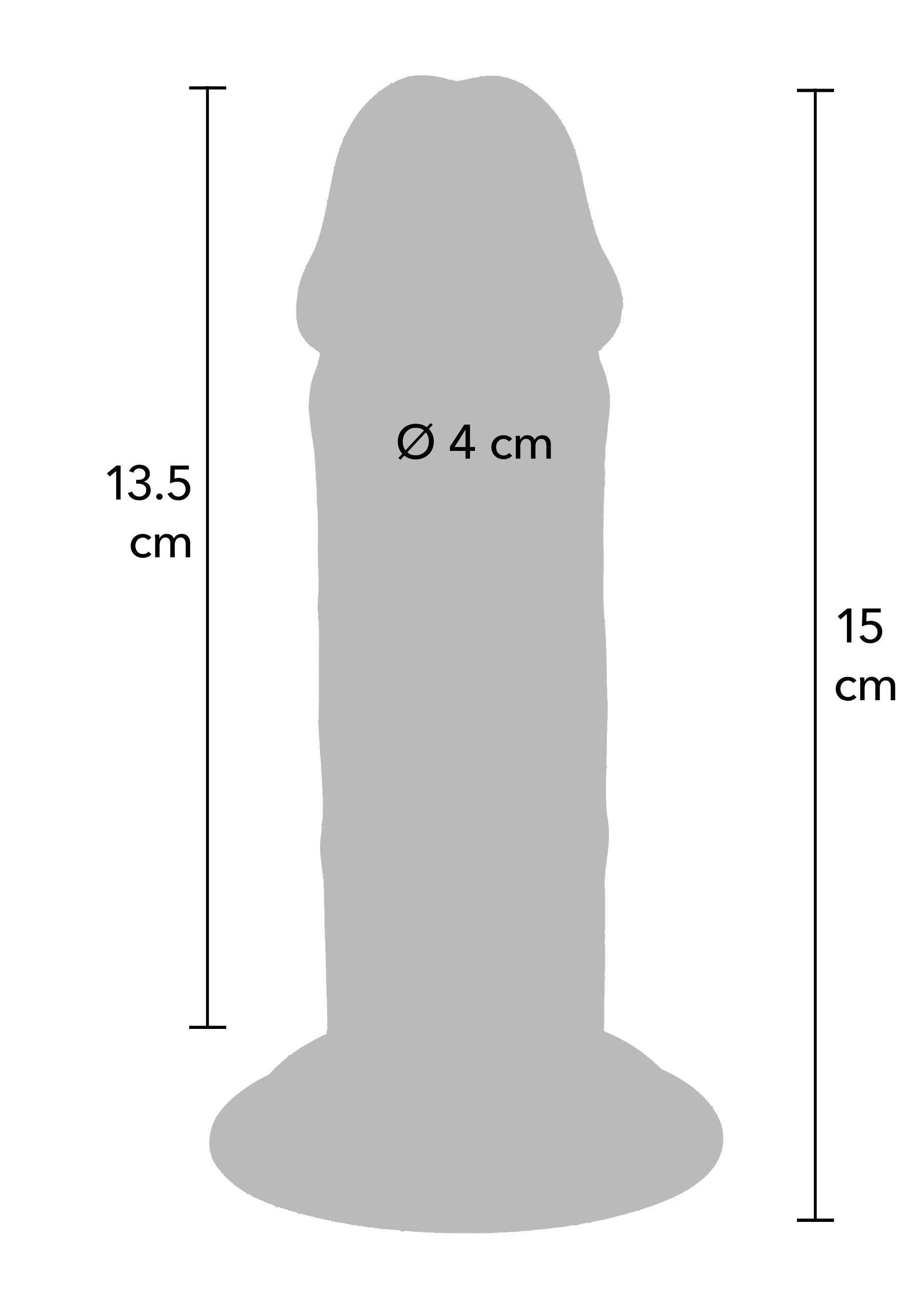 Dildo ToyJoy Deluxe Dual Density Thick Dong TPE 15 cm