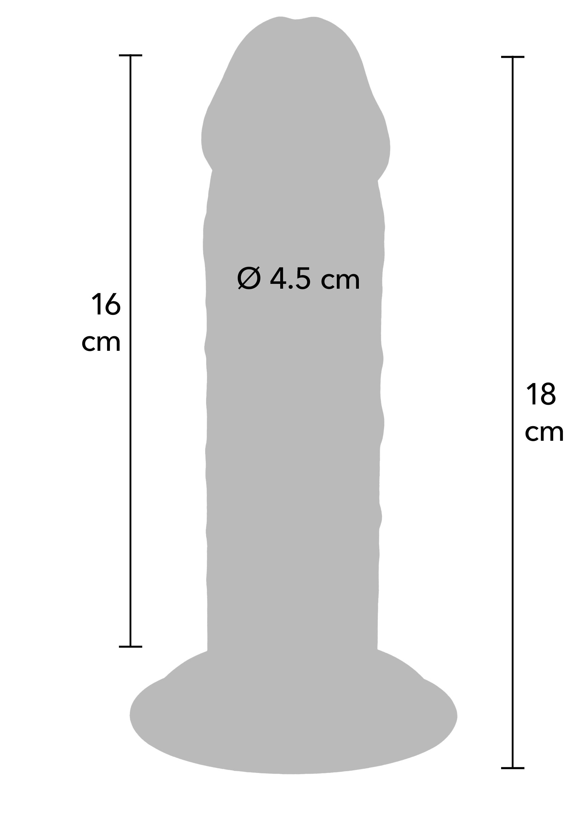 Dildo ToyJoy Deluxe Dual Density Thick Dong TPE 18 cm