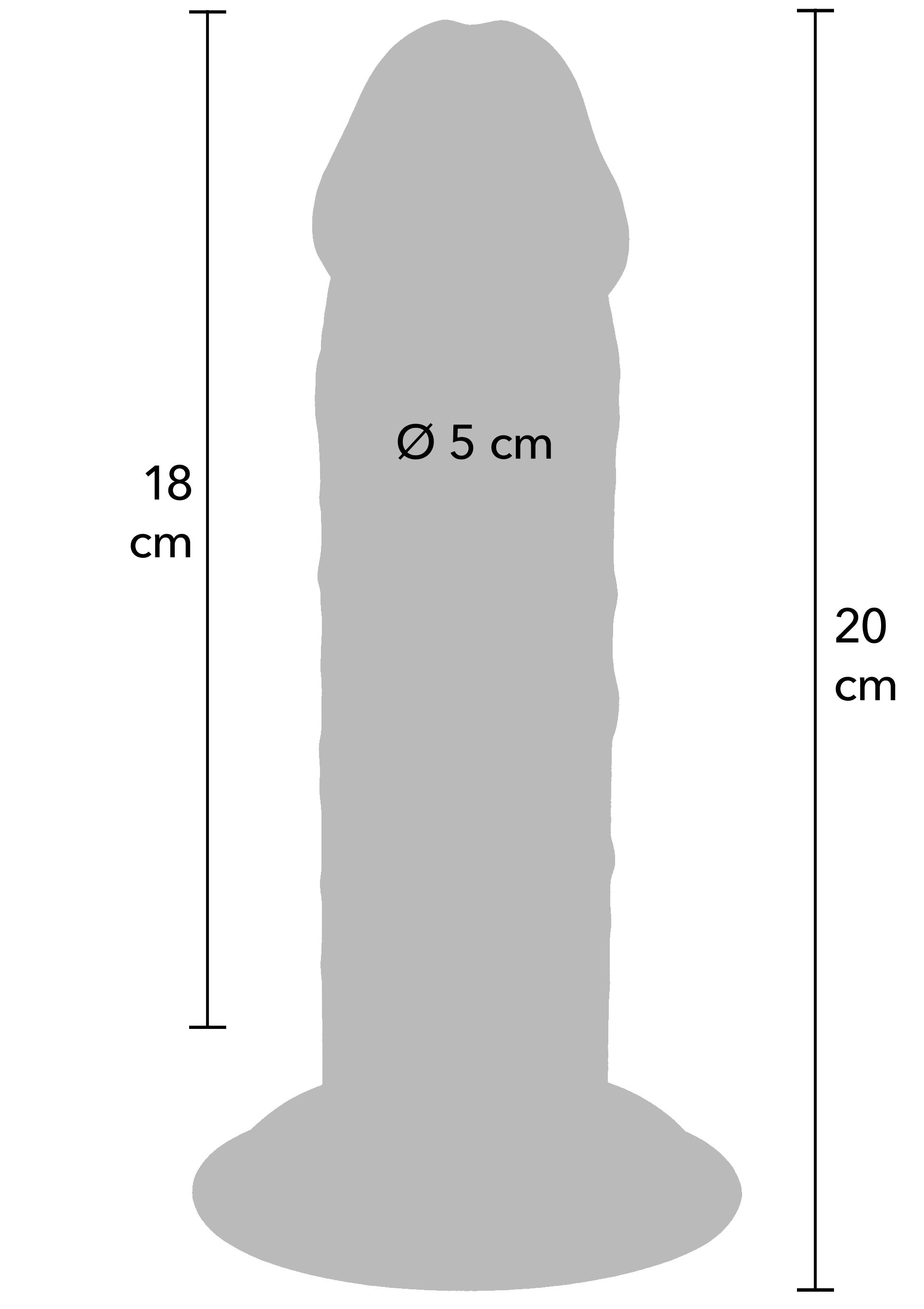 Dildo ToyJoy Deluxe Dual Density Thick Dong TPE 20 cm