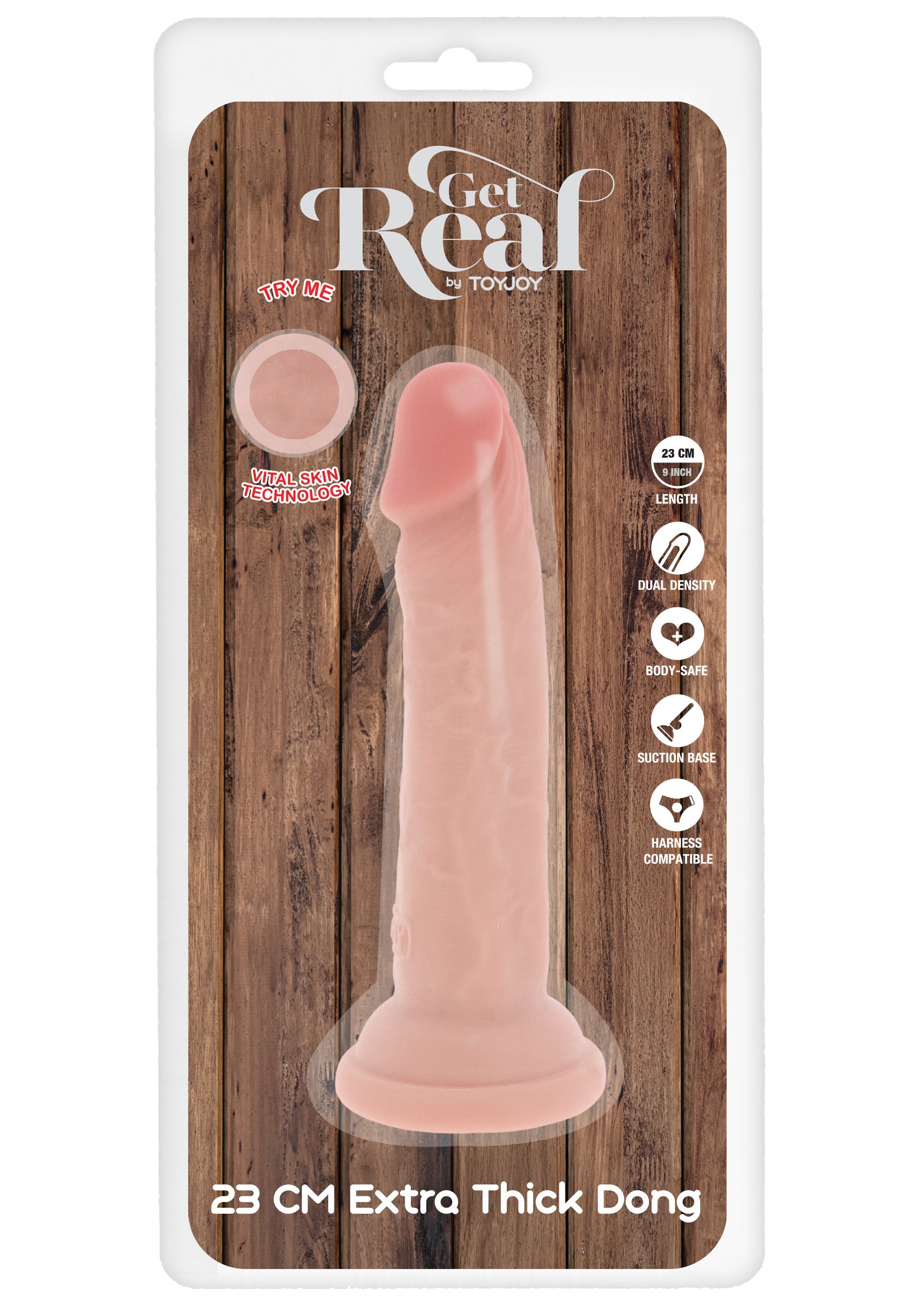 Dildo ToyJoy Deluxe Dual Density Thick Dong TPE 23 cm