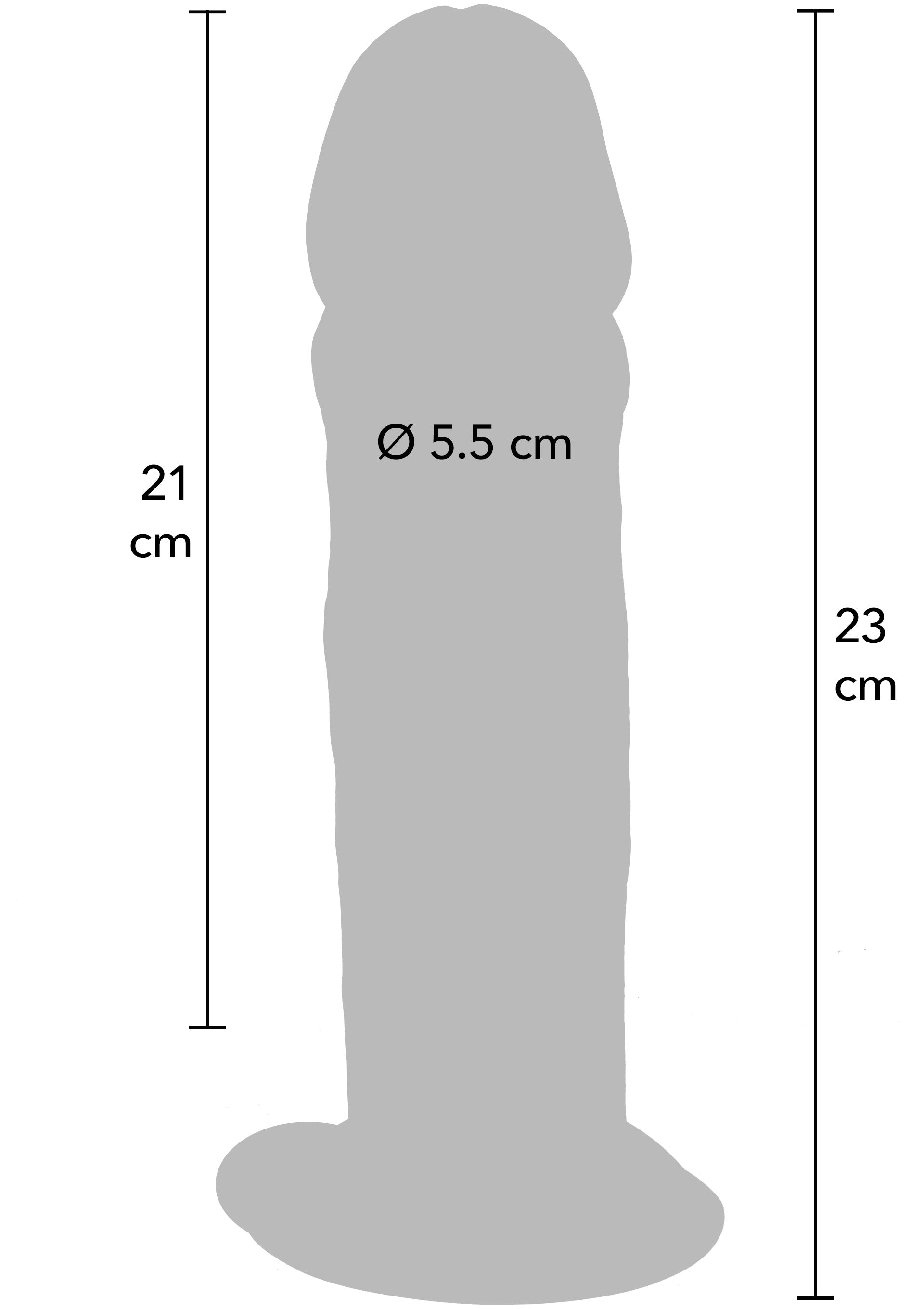 Dildo ToyJoy Deluxe Dual Density Thick Dong TPE 23 cm