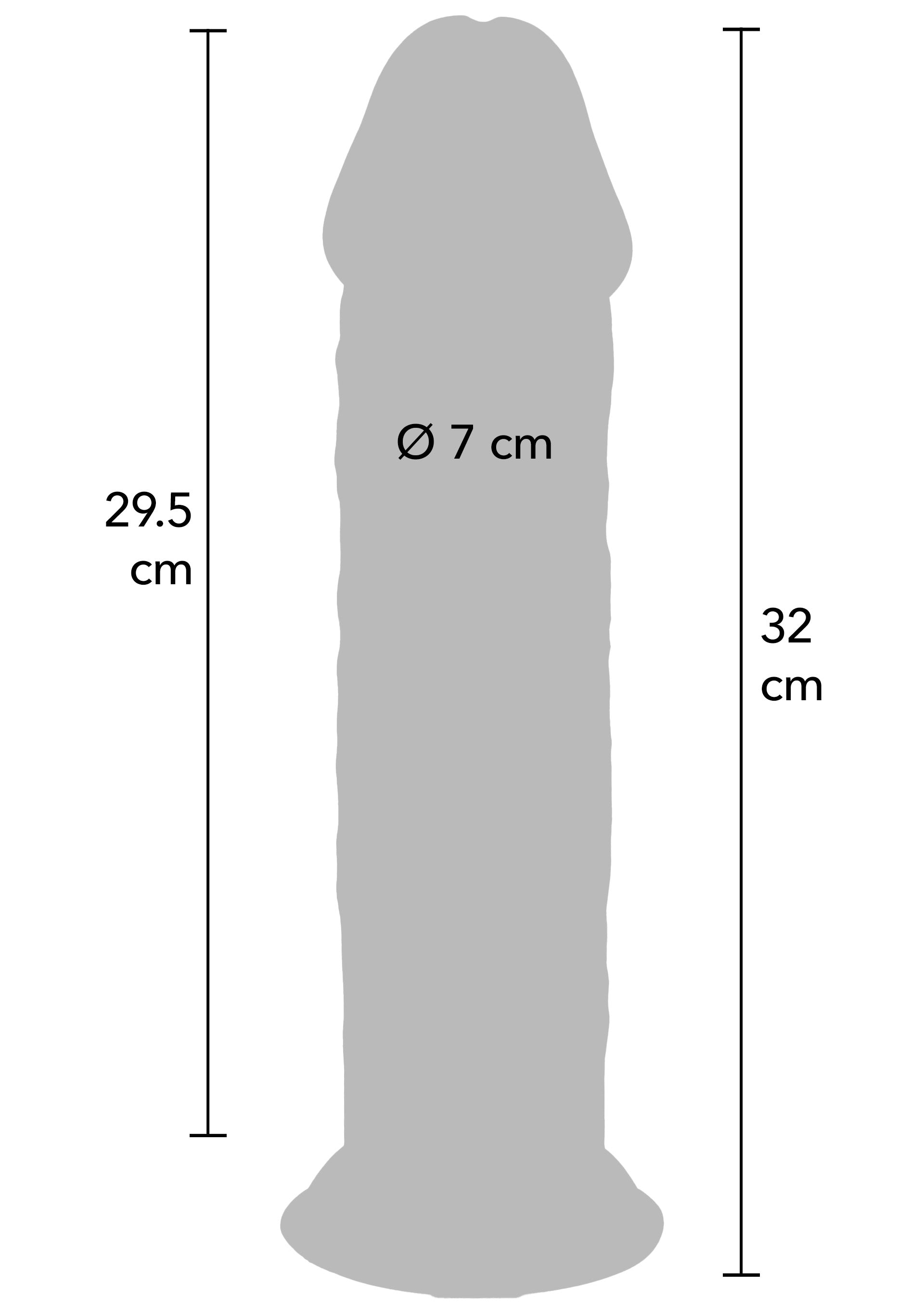 Dildo ToyJoy Deluxe Dual Density Thick Dong TPE 32 cm
