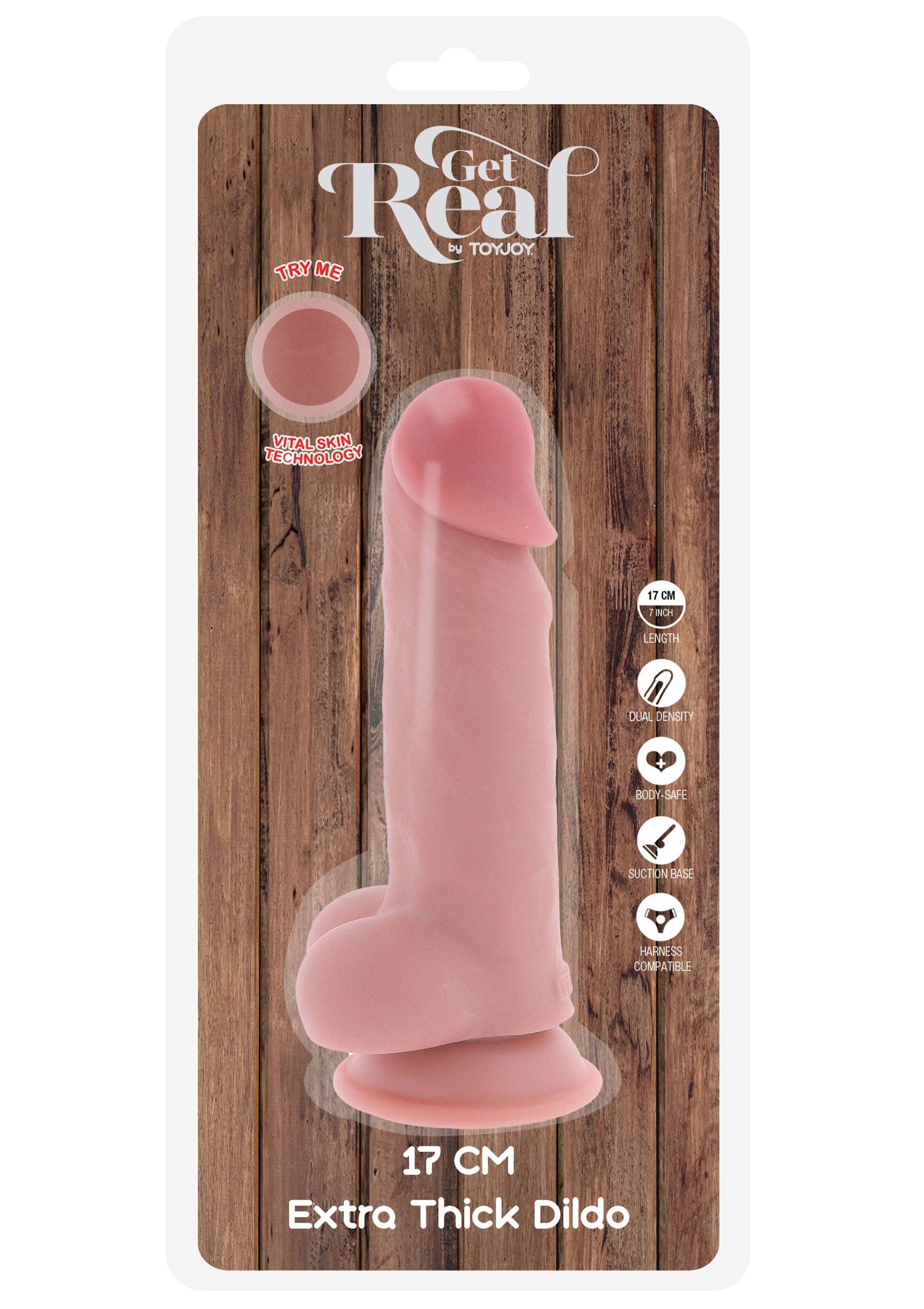 Dildo ToyJoy Deluxe Dual Density Thick Dildo TPE 17 cm