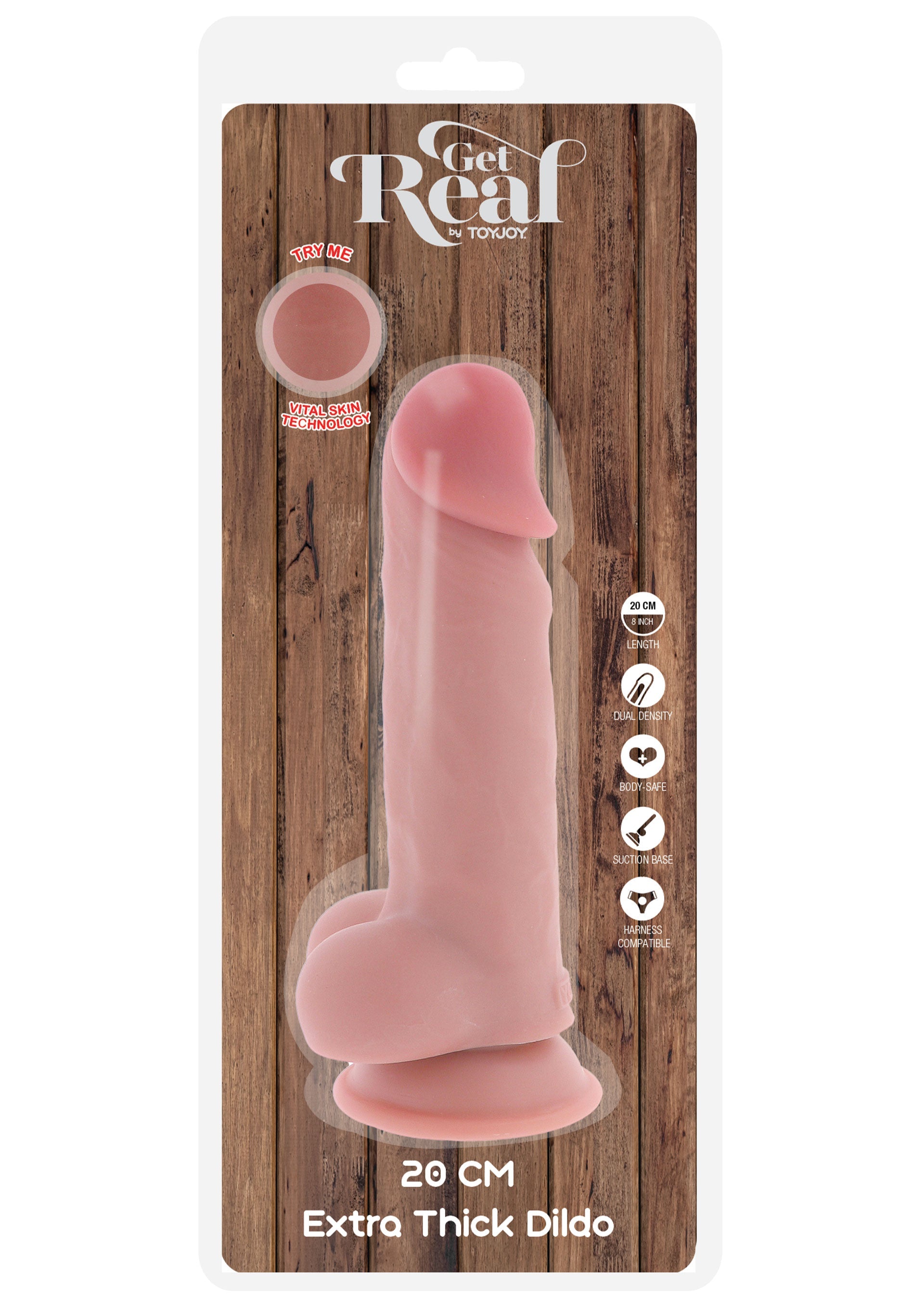 Dildo ToyJoy Deluxe Dual Density Thick Dildo TPE 20 cm