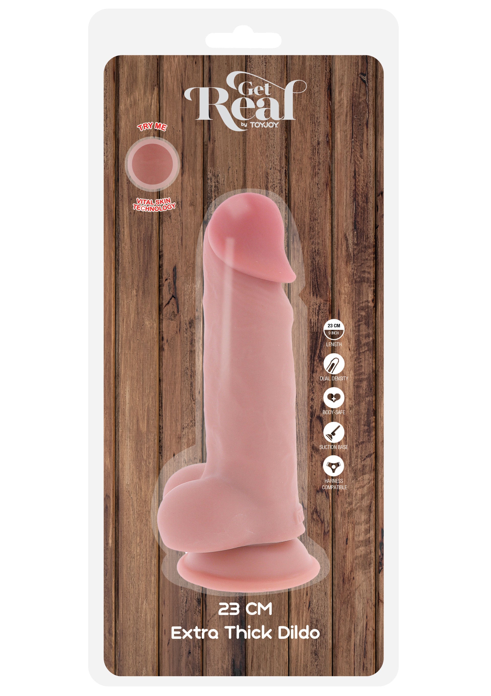 Dildo ToyJoy Deluxe Dual Density Thick Dildo TPE 23 cm